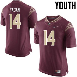 Youth Florida State Seminoles Cyrus Fagan #14 Garnet NCAA Jersey 294864-666