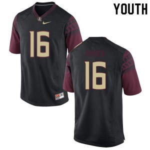 Youth Florida State Seminoles Cory Durden #16 Black Football Jersey 888954-577