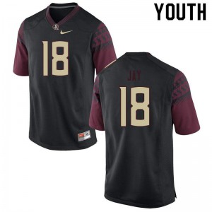 Youth Florida State Seminoles Travis Jay #18 Official Black Jersey 289107-615