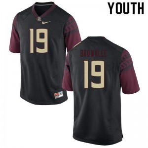 Youth Florida State Seminoles Jarvis Brownlee #19 Official Black Jersey 441167-674