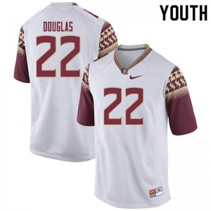 Youth Florida State Seminoles Ja'Khi Douglas #22 White NCAA Jersey 509971-573