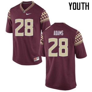 Youth Florida State Seminoles D'Marcus Adams #28 Garnet Embroidery Jersey 205235-927