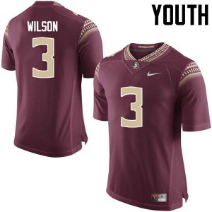 Youth Florida State Seminoles Jesus Wilson #3 Garnet Football Jerseys 159509-751