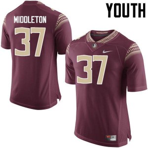 Youth Florida State Seminoles Blaik Middleton #37 Garnet Player Jersey 605933-186