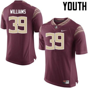 Youth Florida State Seminoles Claudio Williams #39 Stitched Garnet Jerseys 334027-369