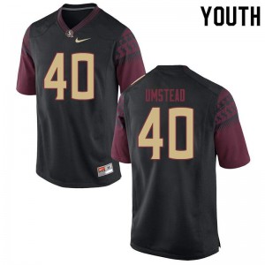 Youth Florida State Seminoles Ethan Umstead #40 Black Stitch Jersey 992277-543
