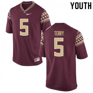Youth Florida State Seminoles Tamorrion Terry #5 Garnet NCAA Jerseys 885135-890