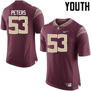 Youth Florida State Seminoles Joshua Peters #53 Garnet Player Jersey 836492-173