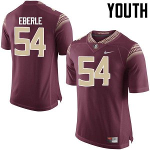 Youth Florida State Seminoles Alec Eberle #54 Garnet Embroidery Jersey 497572-683
