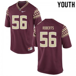 Youth Florida State Seminoles Ryan Roberts #56 Garnet Embroidery Jerseys 255916-556