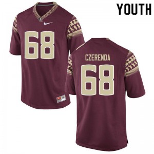 Youth Florida State Seminoles Jeremy Czerenda #68 Stitched Garnet Jersey 833433-709