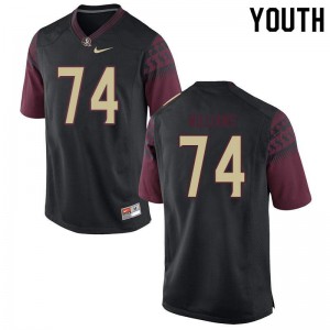 Youth Florida State Seminoles Jay Williams #74 Embroidery Black Jerseys 692807-660
