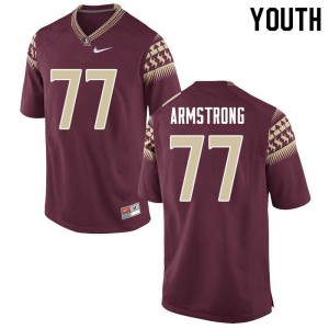 Youth Florida State Seminoles Christian Armstrong #77 Stitched Garnet Jerseys 307939-337
