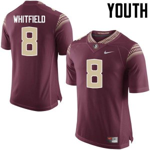 Youth Florida State Seminoles Kermit Whitfield #8 Garnet Embroidery Jerseys 779852-797