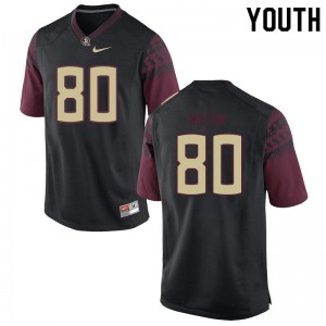 Youth Florida State Seminoles Ontaria Wilson #80 Official Black Jersey 194964-897