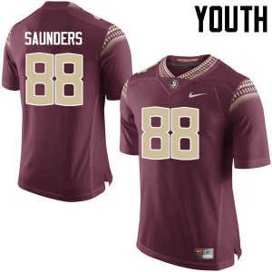 Youth Florida State Seminoles Mavin Saunders #88 Garnet NCAA Jersey 911265-956