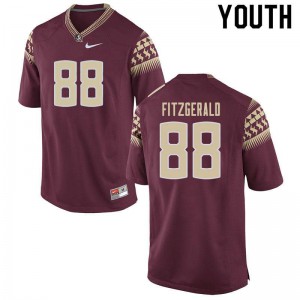 Youth Florida State Seminoles Ryan Fitzgerald #88 Garnet Football Jerseys 254932-217