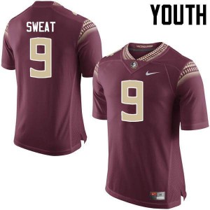 Youth Florida State Seminoles Josh Sweat #9 College Garnet Jerseys 312212-667