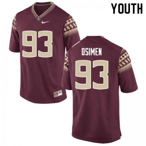 Youth Florida State Seminoles Peter Osimen #93 Official Garnet Jersey 684091-392