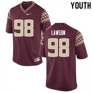 Youth Florida State Seminoles Tre Lawson #98 Stitched Garnet Jerseys 754125-468