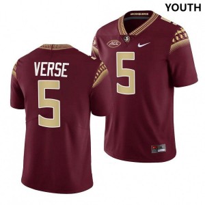 Youth Florida State Seminoles Jared Verse #5 Garnet College Football Jersey 851132-820